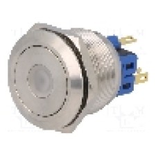 Intrerupator anti-vandalism, ON-(ON), Ø25mm, ONPOW - GQ25-11D/G/24V/S