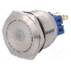 Intrerupator anti-vandalism, ON-ON, Ø25mm, ONPOW - GQ25-11ZD/B/24V/S