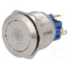 Intrerupator anti-vandalism, ON-ON, Ø25mm, ONPOW - GQ25-11ZD/G/12V/S