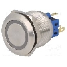 Intrerupator anti-vandalism, ON-ON, Ø25mm, ONPOW - GQ25-11ZE/G/12V/S