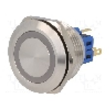 Intrerupator anti-vandalism, ON-(ON), Ø28mm, ONPOW - GQ28-11E/B/24V/S