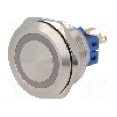 Intrerupator anti-vandalism, ON-(ON), Ø28mm, ONPOW - GQ28-11E/G/12V/S