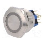 Intrerupator anti-vandalism, ON-ON, Ø28mm, ONPOW - GQ28-11ZE/B/12V/S