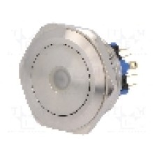 Intrerupator anti-vandalism, ON-(ON), Ø30mm, ONPOW - GQ30-11D/B/12V/S