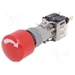 Intrerupator de siguranţa, 16mm, seria 951F, IP40, EAO - 951F2000-W0