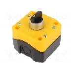 Intrerupator rotativ, 22mm, seria B1, IP65, AUSPICIOUS - B1-RS-2O YELLOW/BLACK Intrerupator rotativ, 22mm, seria B1, IP65, AUSPICIOUS - B1-RS-2O YELLOW/BLACK