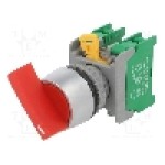 Intrerupator rotativ, 22mm, seria {{Seria producatorului}}, IP65, AUSPICIOUS - LRS22-2/O R,1-2 Intrerupator rotativ, 22mm, seria {{Seria producatorului}}, IP65, AUSPICIOUS - LRS22-2/O R,1-2