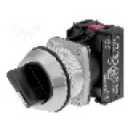 Intrerupator rotativ, 2 pozitii, 30mm, seria NEF30, PROMET - NEF30-TPAS2X