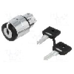 Intrerupator rotativ cu cheie, 22mm, seria Harmony XB4, IP66, SCHNEIDER ELECTRIC - ZB4BG02 Intrerupator rotativ cu cheie, 22mm, seria Harmony XB4, IP66, SCHNEIDER ELECTRIC - ZB4BG02