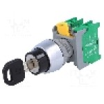 Intrerupator rotativ cu cheie, 22mm, seria KS22, IP65, AUSPICIOUS - KS22-2/O, 1-0-2 3POSITION Intrerupator rotativ cu cheie, 22mm, seria KS22, IP65, AUSPICIOUS - KS22-2/O, 1-0-2 3POSITION