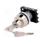 Intrerupator rotativ cu cheie, 22mm, seria NEK22, IP40, PROMET - NEK22M-ZC3