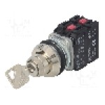 Intrerupator rotativ cu cheie, 2 pozitii, 30mm, seria NEF30, PROMET - W0-NEF30-B X3Y