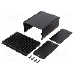 Radiator cu carcasa, aluminiu, negru, FISCHER ELEKTRONIK - GE K 80 42 100 SA