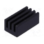 Radiator extrudat, AL6063-T5, 12.7mm x 6.35mm, neagra, STONECOLD - HS-DIL12 Radiator extrudat, AL6063-T5, 12.7mm x 6.35mm, neagra, STONECOLD - HS-DIL12
