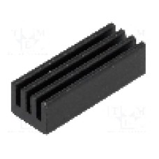 Radiator extrudat, AL6063-T5, 19.05mm x 6.35mm, neagra, STONECOLD - HS-DIL19