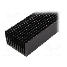 Radiator extrudat, aluminiu, 1000mm x 100mm, neagra, FISCHER ELEKTRONIK - SK 644 1000 SA