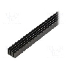 Radiator extrudat, aluminiu, 1000mm x 19mm, neagra, FISCHER ELEKTRONIK - SK 633 1000 SA