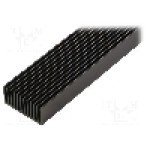 Radiator extrudat, aluminiu, 1000mm x 45mm, neagra, FISCHER ELEKTRONIK - SK 626 1000 SA