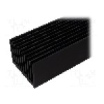Radiator extrudat, aluminiu, 1000mm x 95mm, neagra, FISCHER ELEKTRONIK - SK 645 1000 SA