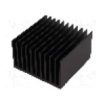 Radiator extrudat, aluminiu, 100mm x 100mm, neagra, FISCHER ELEKTRONIK - SK 644 100 SA