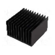 Radiator extrudat, aluminiu, 100mm x 100mm, neagra, FISCHER ELEKTRONIK - SK 644 100 SA