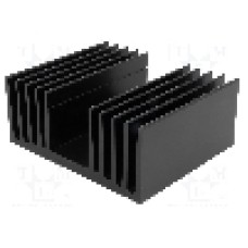 Radiator extrudat, aluminiu, 100mm x 120mm, neagra, FISCHER ELEKTRONIK - SK 57 100 SA