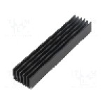 Radiator extrudat, aluminiu, 100mm x 21mm, neagra, FISCHER ELEKTRONIK - SK  653  100  SA