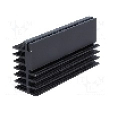 Radiator extrudat, aluminiu, 100mm x 30mm, neagra, FISCHER ELEKTRONIK - SK 514 100 SA