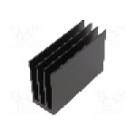 Radiator extrudat, aluminiu, 100mm x 35mm, neagra, FISCHER ELEKTRONIK - SK  654  100  SA