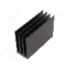 Radiator extrudat, aluminiu, 100mm x 35mm, neagra, FISCHER ELEKTRONIK - SK  654  100  SA