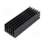 Radiator extrudat, aluminiu, 100mm x 36.8mm, neagra, FISCHER ELEKTRONIK - SK  657  100  SA