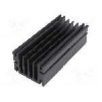 Radiator extrudat, aluminiu, 100mm x 46mm, neagra, FISCHER ELEKTRONIK - SK68-100SA