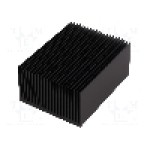 Radiator extrudat, aluminiu, 100mm x 75mm, neagra, FISCHER ELEKTRONIK - SK 628 100 SA