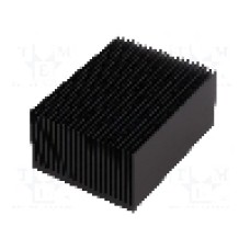Radiator extrudat, aluminiu, 100mm x 75mm, neagra, FISCHER ELEKTRONIK - SK 628 100 SA