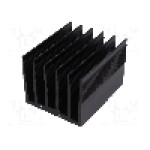 Radiator extrudat, aluminiu, 100mm x 82mm, neagra, FISCHER ELEKTRONIK - SK 135 100 SA