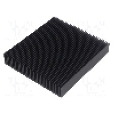 Radiator extrudat, aluminiu, 100mm x 90mm, neagra, FISCHER ELEKTRONIK - SK 624 100 SA