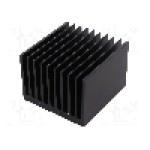 Radiator extrudat, aluminiu, 100mm x 95mm, neagra, FISCHER ELEKTRONIK - SK 645 100 SA