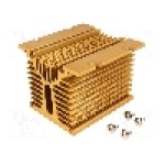 Radiator extrudat, aluminiu, 104mm x 100mm, aurie, ANLY ELECTRONICS - HS-081-104P