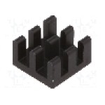 Radiator extrudat, aluminiu, 10mm x 10mm, neagra, FISCHER ELEKTRONIK - ICKBGA10X10