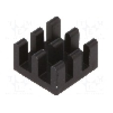 Radiator extrudat, aluminiu, 10mm x 10mm, neagra, FISCHER ELEKTRONIK - ICKBGA10X10