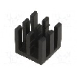 Radiator extrudat, aluminiu, 10mm x 10mm, neagra, FISCHER ELEKTRONIK - ICK BGA 10 X 10 X 10