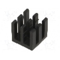 Radiator extrudat, aluminiu, 10mm x 10mm, neagra, FISCHER ELEKTRONIK - ICK BGA 10 X 10 X 10