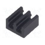 Radiator extrudat, aluminiu, 10mm x 10mm, neagra, FISCHER ELEKTRONIK - ICKSMDO10SA