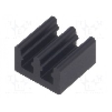 Radiator extrudat, aluminiu, 10mm x 10mm, neagra, FISCHER ELEKTRONIK - ICKSMDO10SA