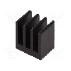 Radiator extrudat, aluminiu, 10mm x 13.5mm, neagra, FISCHER ELEKTRONIK - ICKSMDK10SA