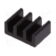 Radiator extrudat, aluminiu, 10mm x 14mm, neagra, FISCHER ELEKTRONIK - ICKSMDM10SA