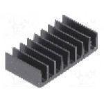 Radiator extrudat, aluminiu, 10mm x 19mm, neagra, FISCHER ELEKTRONIK - ICKSMDB10SA