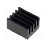 Radiator extrudat, aluminiu, 10mm x 8mm, neagra, FISCHER ELEKTRONIK - ICKSMDF10SA