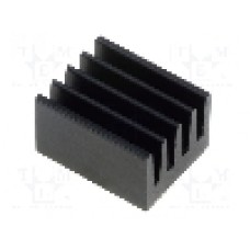 Radiator extrudat, aluminiu, 10mm x 8mm, neagra, FISCHER ELEKTRONIK - ICKSMDF10SA