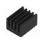 Radiator extrudat, aluminiu, 10mm x 8mm, neagra, FISCHER ELEKTRONIK - ICKSMDN10SA